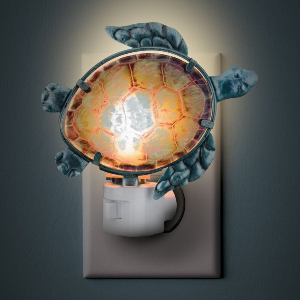 Colorful Glass SEA TURTLE Night Light Home Decor